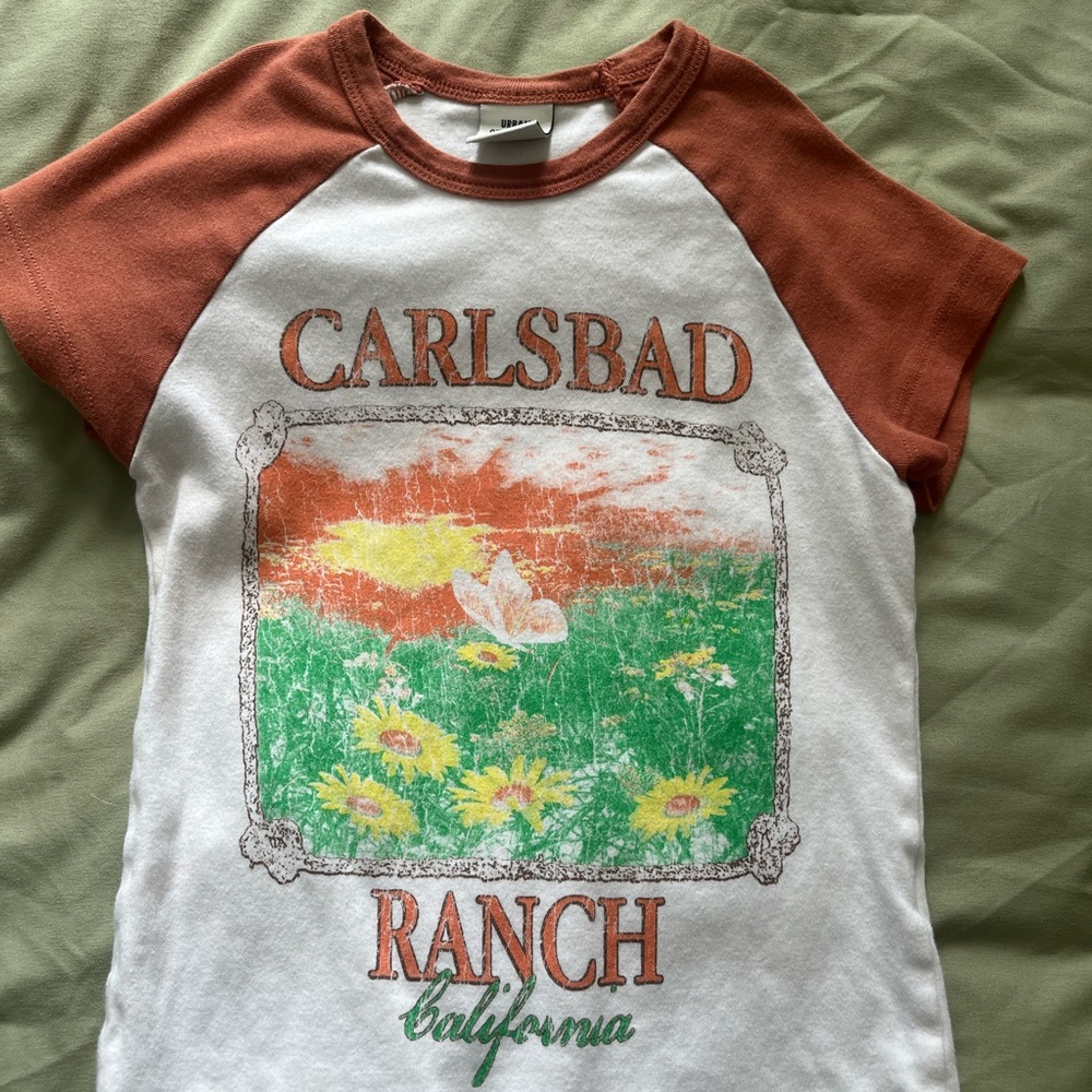 Carlsbad Ranch Graphic Tee - White and Burnt Orange (worn once!)